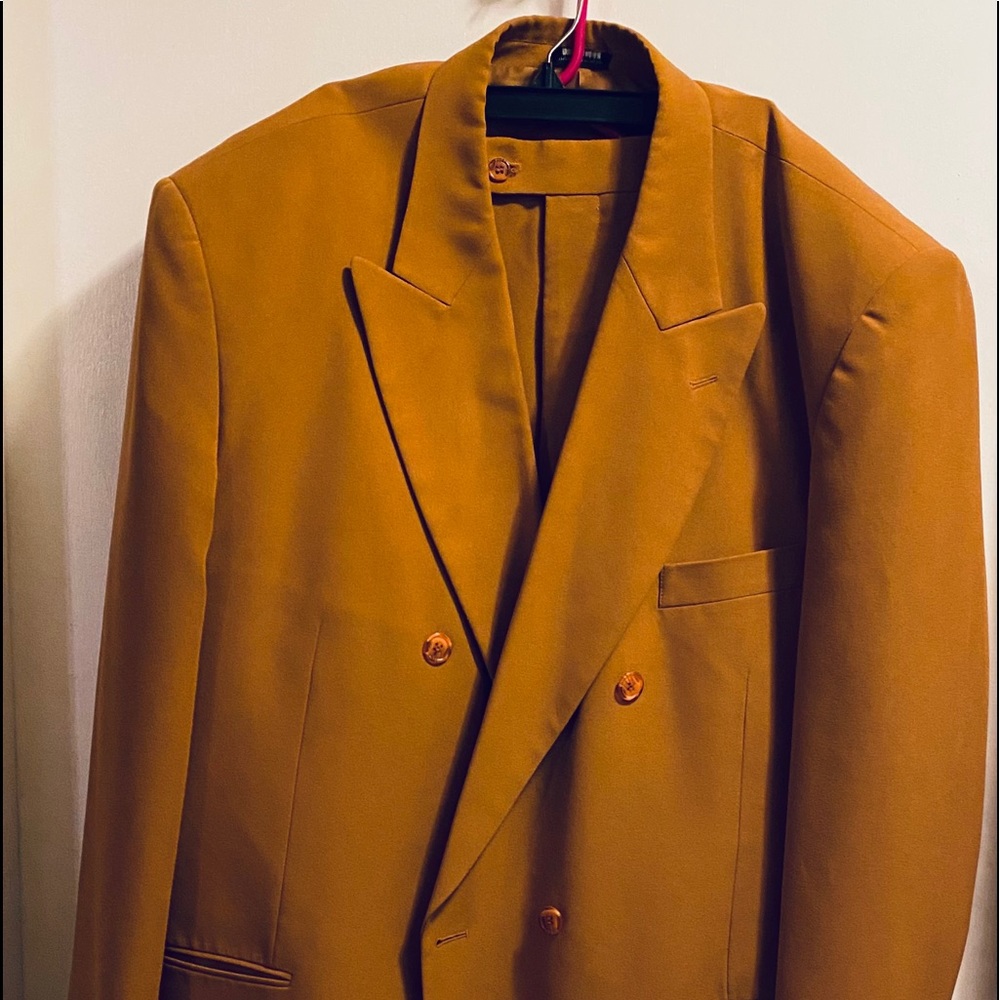 PACELLI 2-Piece Brown/Burnt Orange Suit